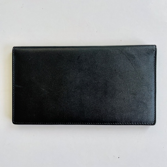 Ghurka Black Leather Breast Pocket Long Bifold Wallet - Picture 4 of 11